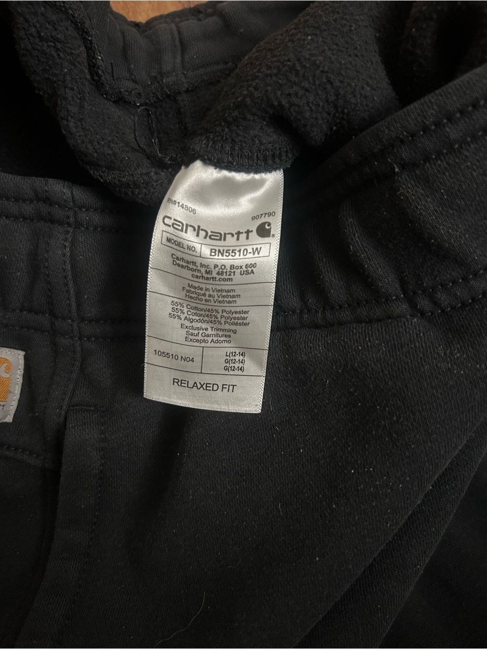 Carhartt Relaxed Fit Fleece Jogger Sweatpants Womens Size L - Picture 7 of 10